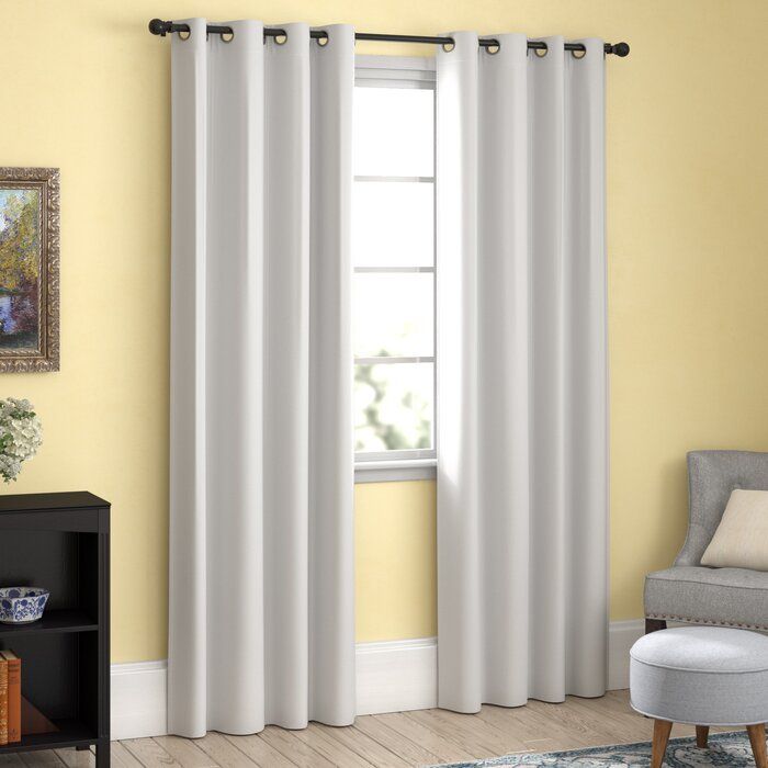 Chet Insulated Lined Solid Blackout Thermal Grommet Curtain Panels Throughout Lined Grommet Curtain Panels (View 3 of 25)