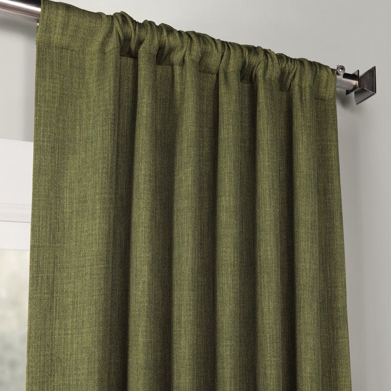 Clem Blackout Rod Pocket Single Curtain Panel Throughout Single Curtain Panels (View 12 of 25)