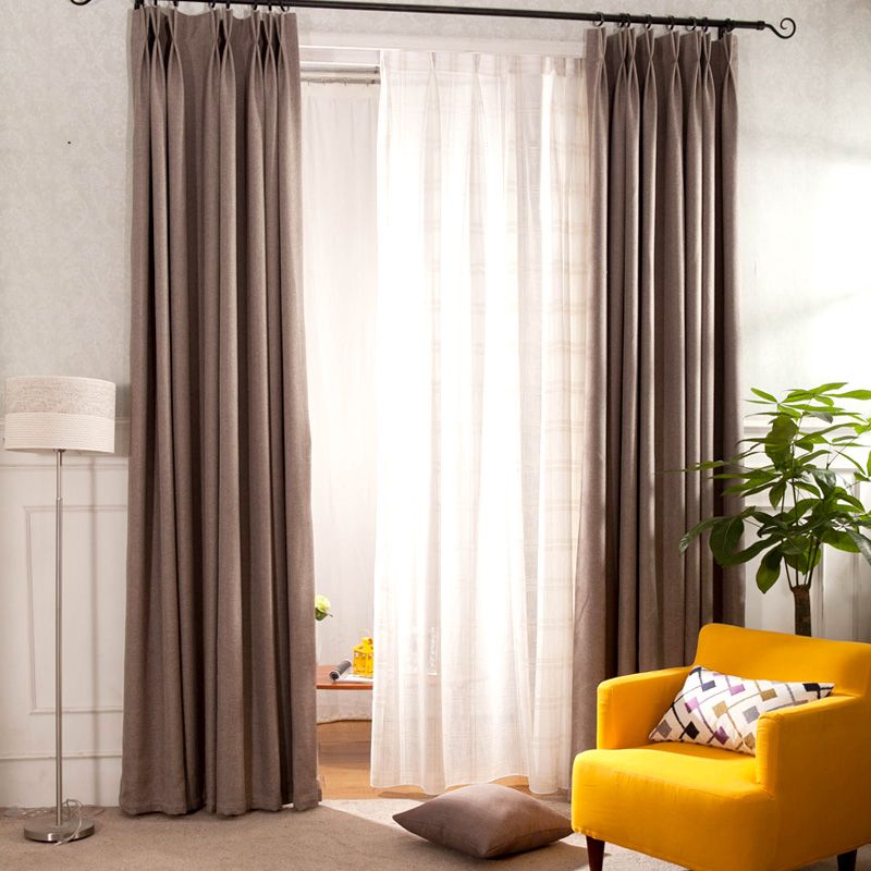 Coffee Solid Cotton/linen Curtain Panels Eco Friendly Pertaining To Solid Cotton Curtain Panels (View 9 of 25)