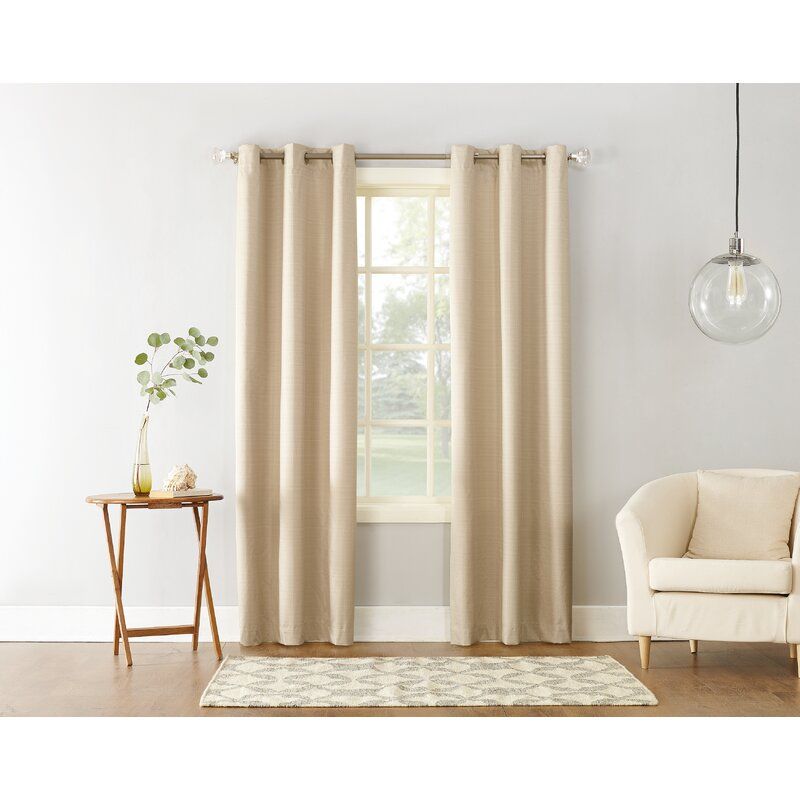 Cooper Textured Solid Room Darkening Thermal Insulated Grommet Single  Curtain Panel Intended For Cooper Textured Thermal Insulated Grommet Curtain Panels (View 3 of 25)