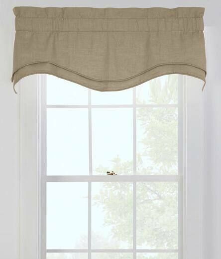 Country Curtains Soft Linen Lined Layered Scalloped Valance In Solid Country Cotton Linen Weave Curtain Panels (View 24 of 25)