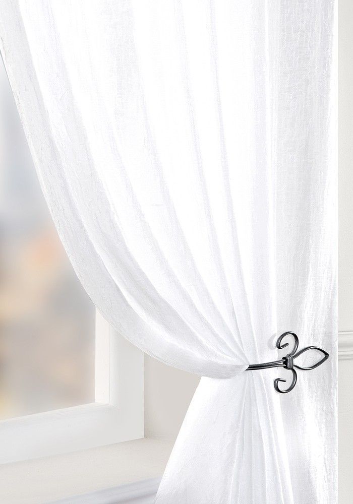 Crushed White Voile Panel Pertaining To Extra Wide White Voile Sheer Curtain Panels (View 7 of 25)