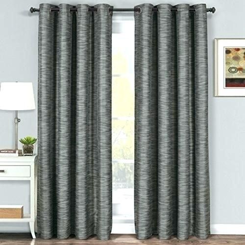 Curtain Panel Pair Aurora Home Silver Grommet Top Thermal In Insulated Blackout Grommet Window Curtain Panel Pairs (View 15 of 25)