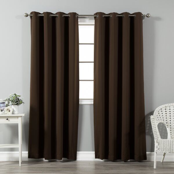 Curtains With Bronze Grommets | Wayfair With Regard To Forest Hill Woven Blackout Grommet Top Curtain Panel Pairs (View 17 of 25)