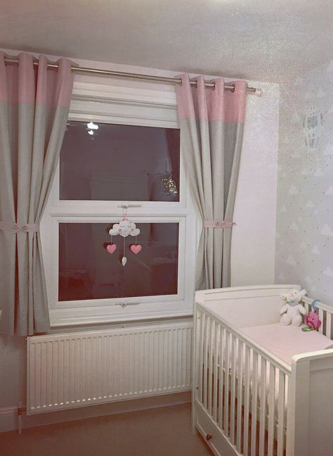 Custom Made Pink And Grey Nursery Blackout Curtains (View 9 of 21)