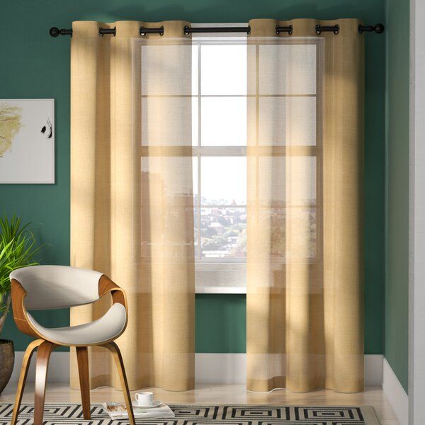 Cyrus Jeanette Solid Semi Sheer Grommet Curtain Panels Within Cyrus Thermal Blackout Back Tab Curtain Panels (View 5 of 25)