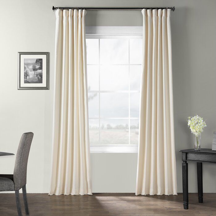 Dario Solid Cotton Textured Room Darkening Rod Pocket Single Curtain Panel Intended For Solid Cotton Curtain Panels (View 2 of 25)