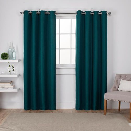 Details About Exclusive Home Eh8006 05 2 84G Eglinton Woven Blackout  Grommet Top Curtain Pertaining To Oxford Sateen Woven Blackout Grommet Top Curtain Panel Pairs (View 17 of 25)