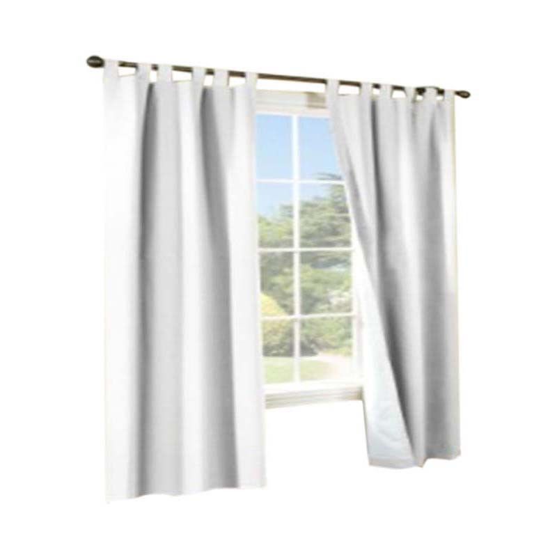 Details About Thermalogic Weather Cotton Fabric Window Tab Curtain Panels  Pair White Within Insulated Cotton Curtain Panel Pairs (View 1 of 25)