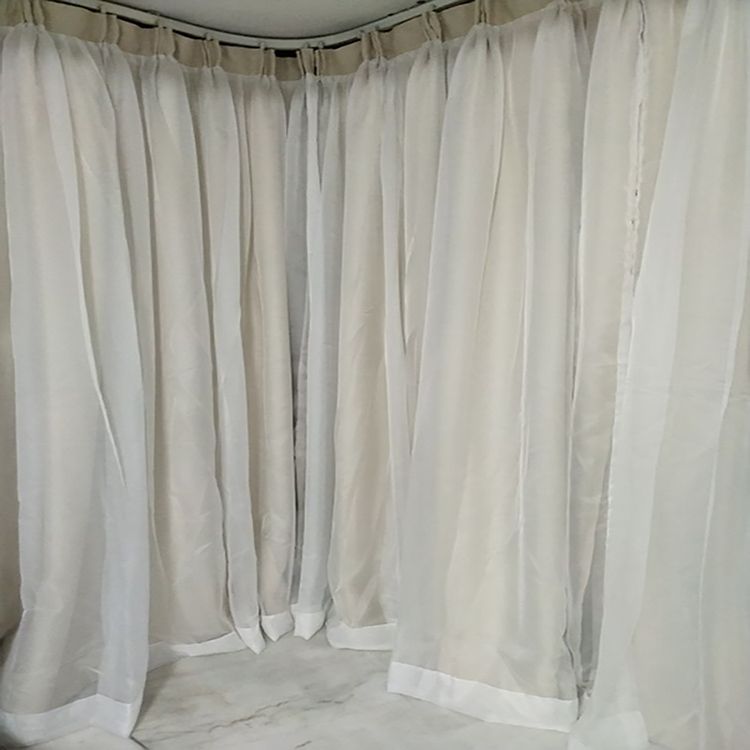 Double Layer Sheer Curtains | Home Design Ideas Throughout Signature Extrawide Double Layer Sheer Curtain Panels (View 22 of 25)