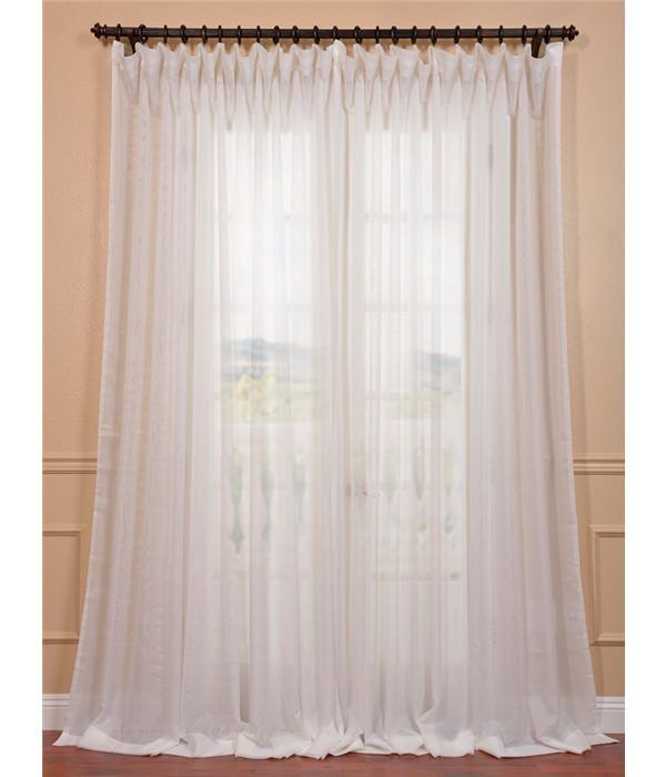 Double Layered Extra Wide Off White Sheer Curtain | Home With Signature Extrawide Double Layer Sheer Curtain Panels (View 1 of 25)