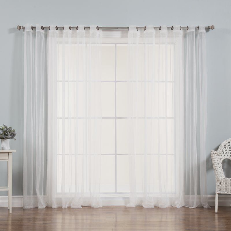 Drishya Solid Sheer Grommet Single Curtain Panel For Luxury Collection Monte Carlo Sheer Curtain Panel Pairs (View 1 of 25)