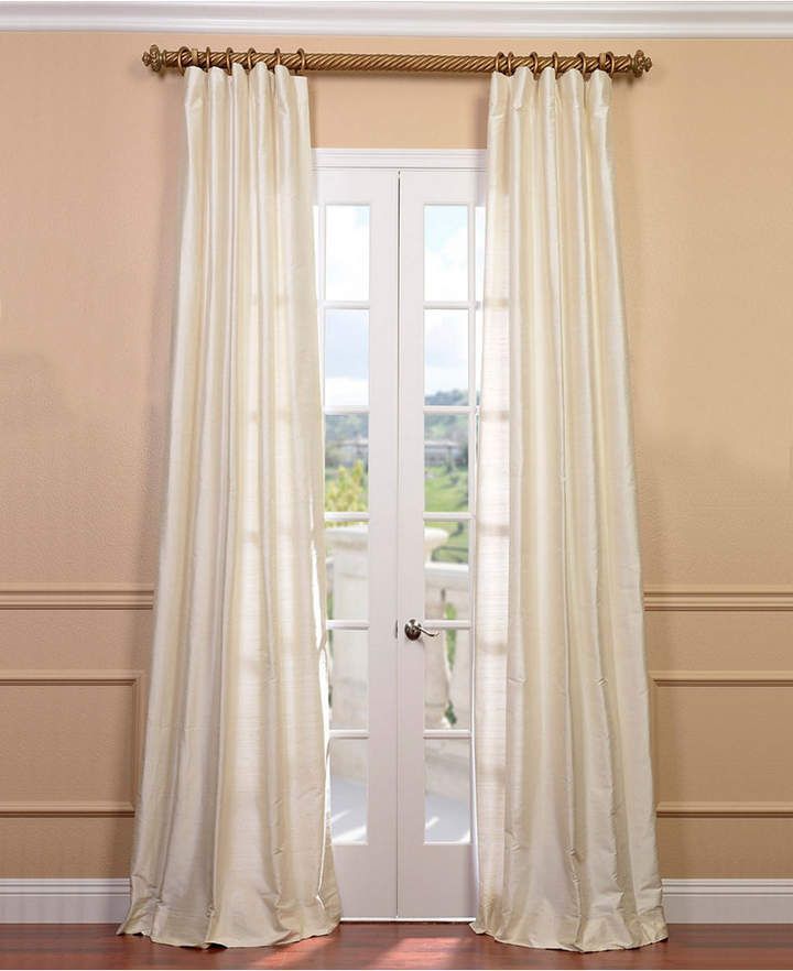 Dupioni Silk Curtains – Shopstyle Intended For Evelina Faux Dupioni Silk Extreme Blackout Back Tab Curtain Panels (View 13 of 25)