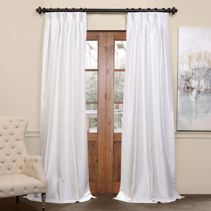 Dupioni Silk Curtains – Shopstyle With Evelina Faux Dupioni Silk Extreme Blackout Back Tab Curtain Panels (View 19 of 25)