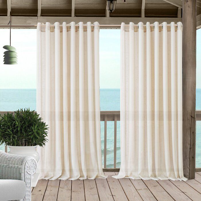 Easter Compton Solid Sheer Grommet Single Curtain Panel In Light Filtering Sheer Single Curtain Panels (View 22 of 25)