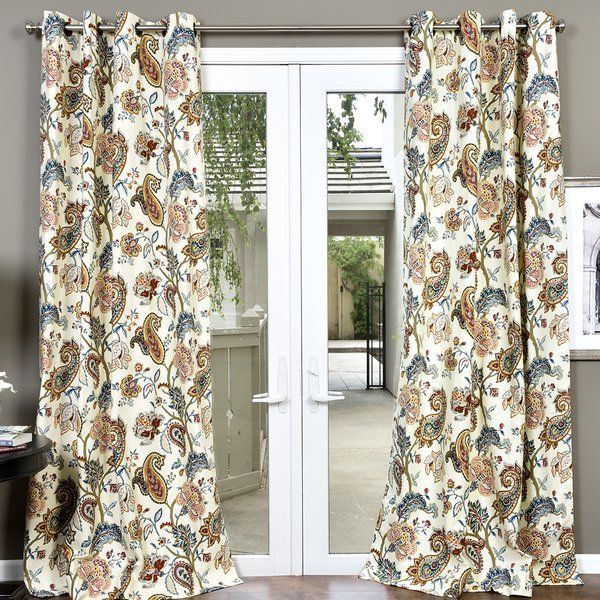 Eastham Paisley Grommet Semi Sheer Single Curtain Panel In The Curated Nomad Duane Jacquard Grommet Top Curtain Panel Pairs (View 14 of 25)