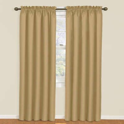 Eclipse Thermaback Curtain Panel Rod Pocket Antique Gold, Saves Energy  885308312846 | Ebay Within Eclipse Corinne Thermaback Curtain Panels (View 2 of 25)