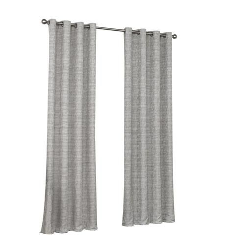 Eclipse Trevi 84 In Grey Polyester Blackout Thermal Lined Single Curtain  Panel At Lowes With Eclipse Trevi Blackout Grommet Window Curtain Panels (View 1 of 25)