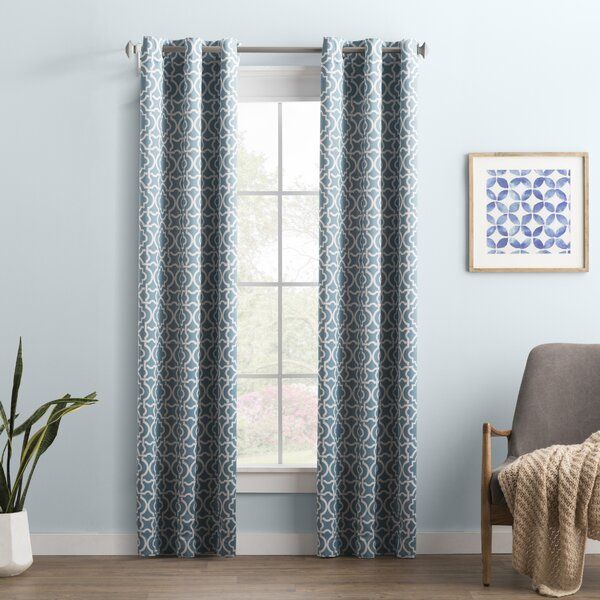Edward Trellis Curtains | Wayfair Intended For Edward Moroccan Pattern Room Darkening Curtain Panel Pairs (View 9 of 25)