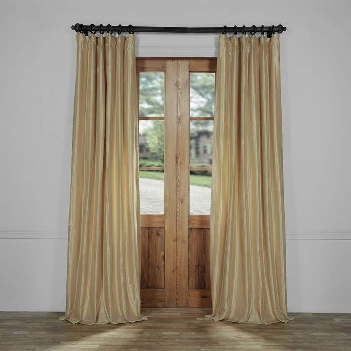 Eff Eff 1 Panel Vintage Textured Faux Dupioni Silk Window With Regard To True Blackout Vintage Textured Faux Silk Curtain Panels (View 25 of 25)