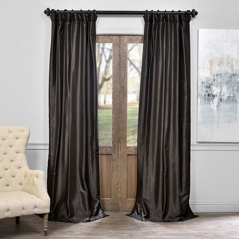 Eff Eff 1 Panel Vintage Textured Faux Dupioni Silk Window With Regard To True Blackout Vintage Textured Faux Silk Curtain Panels (View 9 of 25)