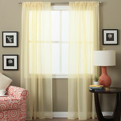 Elegant Comfort 84 Inch Window Sheer Curtain Panel Pair Inside Elegant Comfort Window Sheer Curtain Panel Pairs (View 5 of 25)