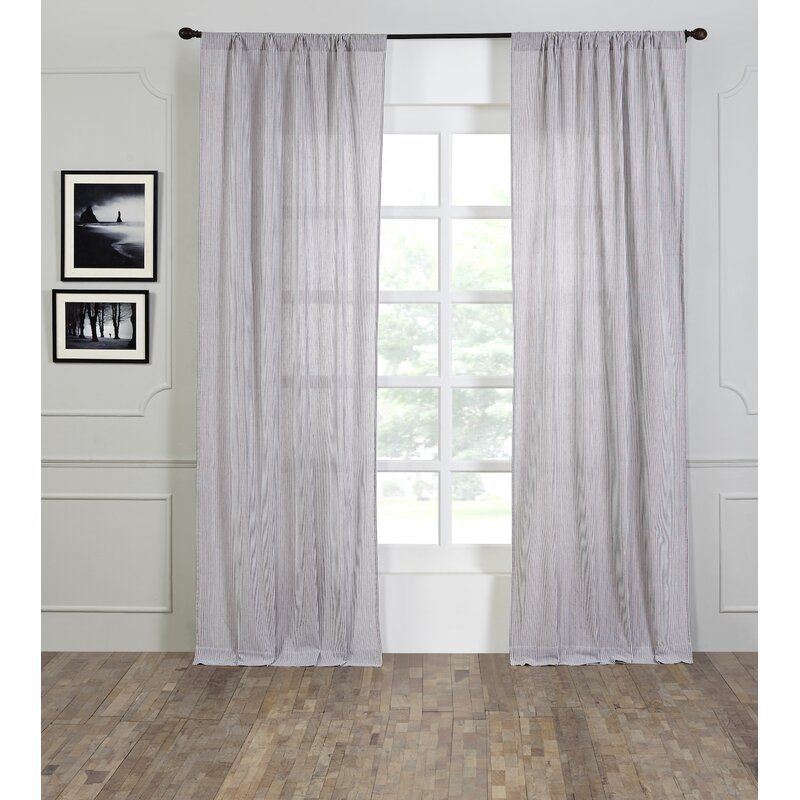 Elizabeth Seersucker Solid Semi Sheer Single Curtain Panel With Single Curtain Panels (View 17 of 25)