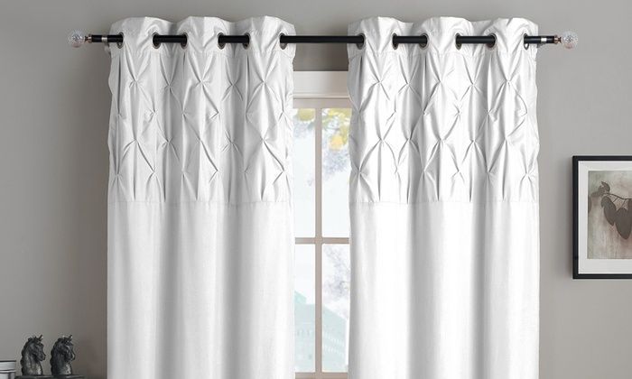 Ella Grommet Lined Window Panel Pair | Groupon With Ella Window Curtain Panels (View 8 of 25)