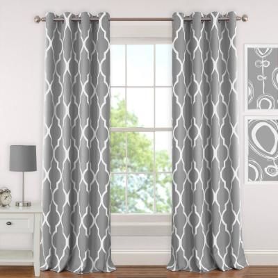 Elrene Bethany Sheer Overlay Blackout Window Curtain, Gray Regarding Bethany Sheer Overlay Blackout Window Curtains (View 1 of 25)