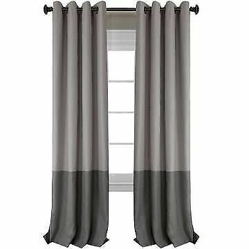 Elrene Braiden Blackout Curtain Panel Gry | Ebay Throughout Elrene Jolie Tie Top Curtain Panels (View 18 of 25)