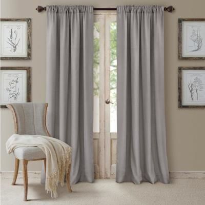 Elrene Brooke Blackout Window Curtain 22787Tau – The Home Depot With Regard To Bethany Sheer Overlay Blackout Window Curtains (View 5 of 25)