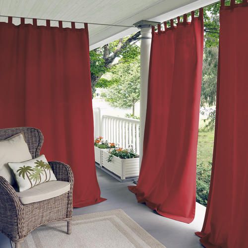 Elrene Home Fashions Matine Indoor/outdoor Tab Top Curtain Within Matine Indoor/outdoor Curtain Panels (View 1 of 25)
