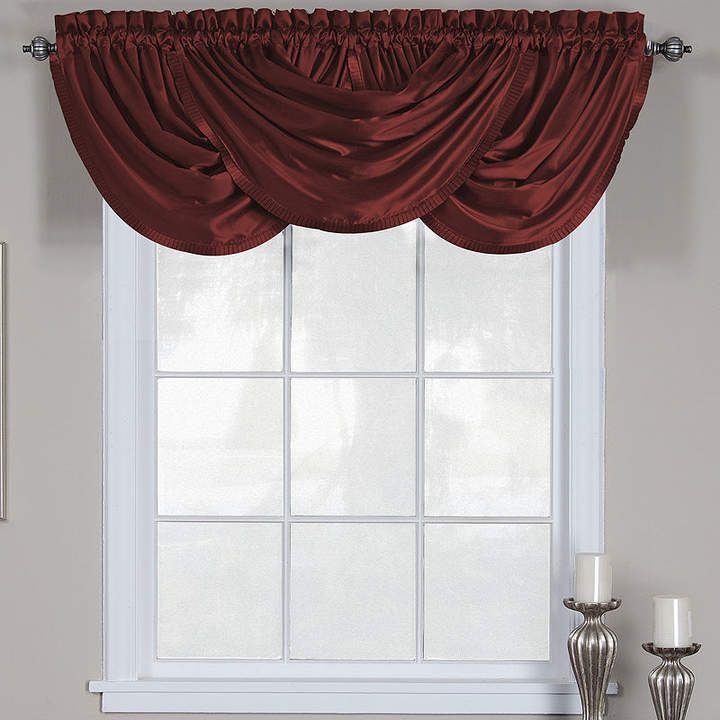 Elrene Versailles Rod Pocket Waterfall Valance | Wall Decor In Elrene Versailles Pleated Blackout Curtain Panels (View 13 of 25)