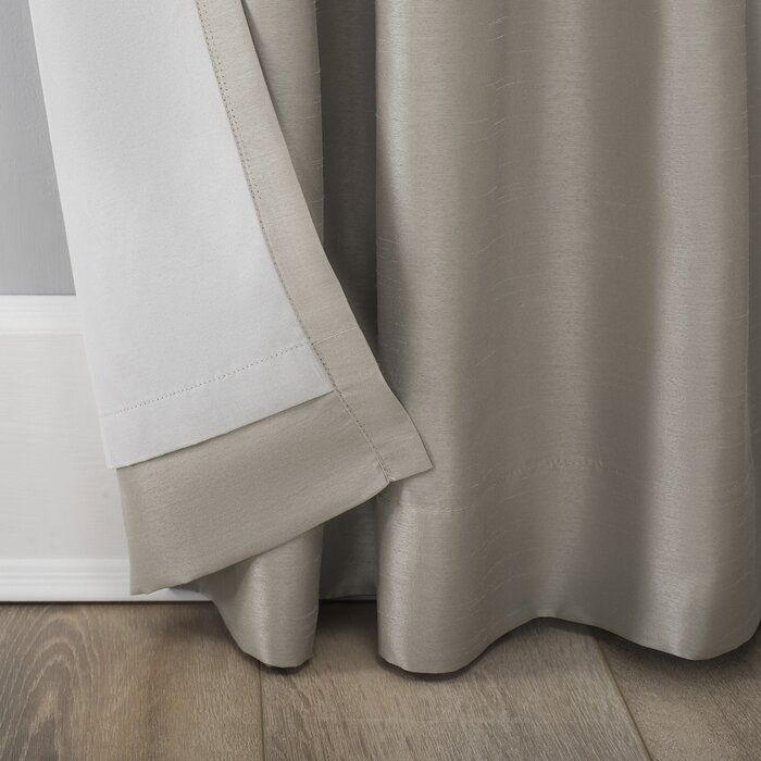 Evelina Faux Dupioni Silk Extreme Solid Max Blackout Thermal Tab Top Single  Curtain Panel Throughout Evelina Faux Dupioni Silk Extreme Blackout Back Tab Curtain Panels (View 5 of 25)