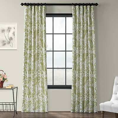 Exclusive Fabrics Edina Printed Cotton Curtain 50" X 84" – 2 Pair – Green  [513] 711081307925 | Ebay In Vertical Colorblock Panama Curtains (View 16 of 25)