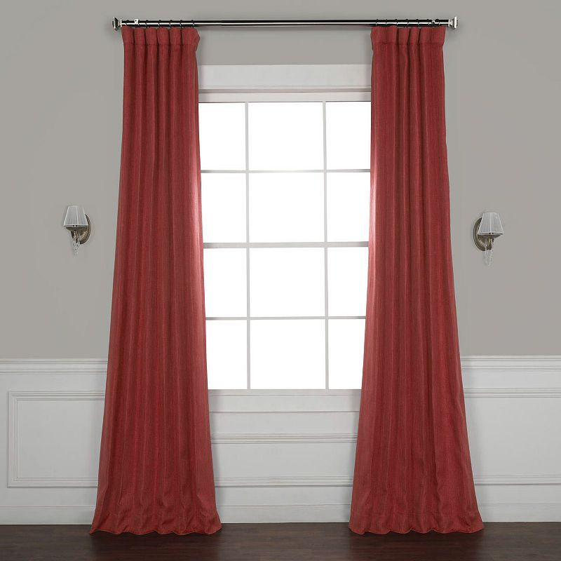 Exclusive Fabrics & Furnishing Faux Linen Blackout Rod Pertaining To Faux Linen Extra Wide Blackout Curtains (View 5 of 25)