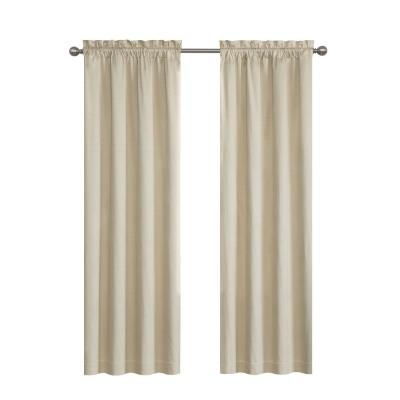 Exclusive Fabrics & Furnishings Fresh Popcorn Ivory Solid With Solid Cotton True Blackout Curtain Panels (View 6 of 25)