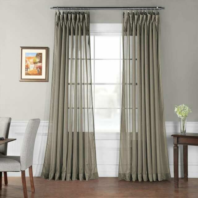 Exclusive Fabrics Signature Extrawide Double Layer Sheer Inside Signature White Double Layer Sheer Curtain Panels (View 8 of 25)