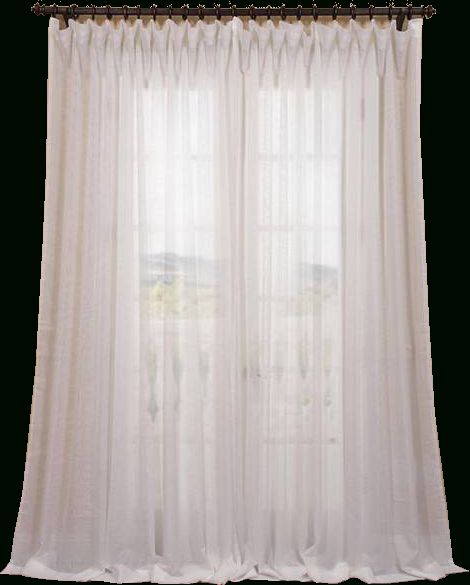 Exclusive Fabrics Signature Off White Extra Wide Double Layer Sheer Curtain  Panel, 100X96 With Regard To Signature White Double Layer Sheer Curtain Panels (View 4 of 25)