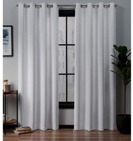 Exclusive Home Academy Total Blackout Grommet Top Curtain Panel Pair For Tassels Applique Sheer Rod Pocket Top Curtain Panel Pairs (View 16 of 25)