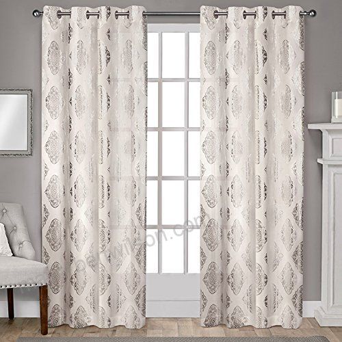 Exclusive Home Augustus Metallic Light Filtering Window With Total Blackout Metallic Print Grommet Top Curtain Panels (View 12 of 25)