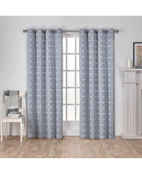 Exclusive Home Branches Linen Blend Grommet Top Curtain For Primebeau Geometric Pattern Blackout Curtain Pairs (View 25 of 25)