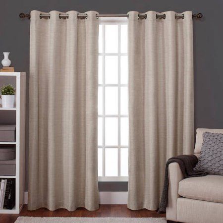 Exclusive Home Curtains 2 Pack Raw Silk Thermal Grommet Top In Raw Silk Thermal Insulated Grommet Top Curtain Panel Pairs (View 1 of 25)