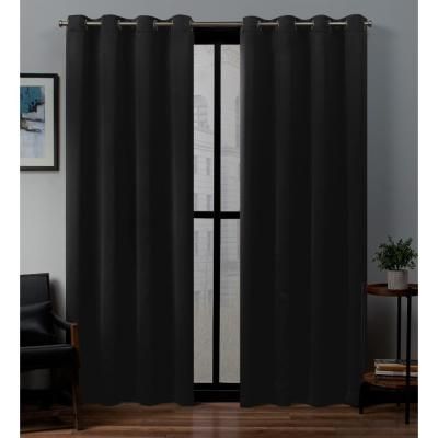 Exclusive Home Curtains Academy Total Blackout Grommet Top Within Antique Silver Grommet Top Thermal Insulated Blackout Curtain Panel Pairs (View 6 of 25)