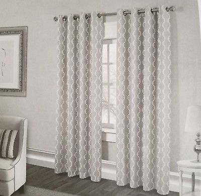 Exclusive Home Curtains Baroque Textured Linen Look Jacquard Grommet, 54" X  96" 642472004904 | Ebay With Regard To Baroque Linen Grommet Top Curtain Panel Pairs (View 3 of 25)