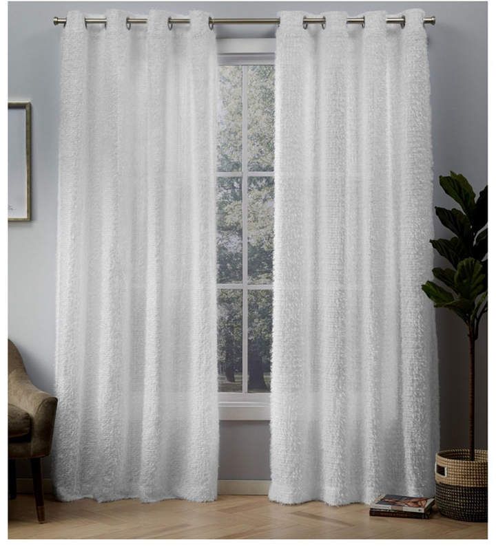 Exclusive Home Eyelash Grommet Top Curtain Panel Pair In Penny Sheer Grommet Top Curtain Panel Pairs (View 20 of 25)