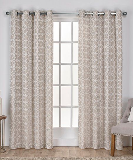 Exclusive Home Linen Cressy Geometric Room Darkening Curtain Within Geometric Linen Room Darkening Window Curtains (View 8 of 25)