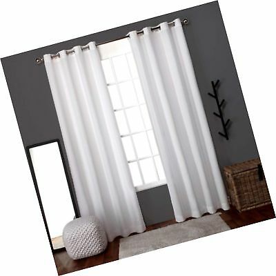 Exclusive Home Loha Black Pearl Grommet Curtain Panels Pair For Sugar Creek Grommet Top Loha Linen Window Curtain Panel Pairs (View 17 of 26)
