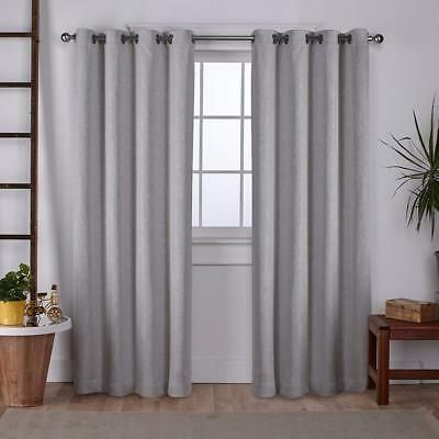 Exclusive Home  Vesta Woven Blackout Grommet Curtain Panel Pair (52" X  108") 642472016648 | Ebay In Oxford Sateen Woven Blackout Grommet Top Curtain Panel Pairs (View 10 of 25)