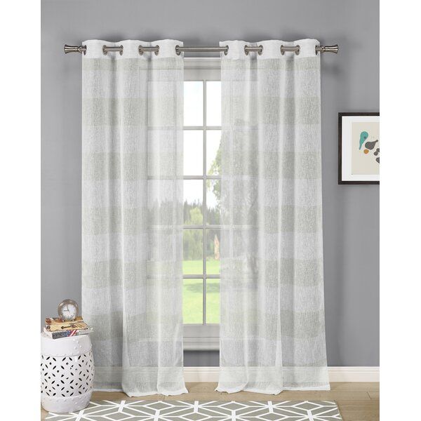 Extra Long Window Curtains | Wayfair Pertaining To Intersect Grommet Woven Print Window Curtain Panels (View 22 of 25)